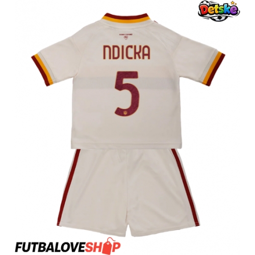 Dres AS Roma Evan Ndicka #5 Preč pre deti 2026-27 Krátky Rukáv (+ trenírky)